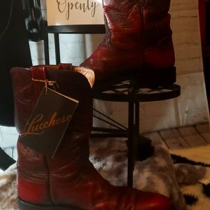 Lucchese Smooth Ostrich Full Quill Back Boots